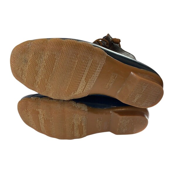 Sperry Saltwater Duck Boots Women Size 8.5 Blue & Brown Waterproof Rubber READ - Picture 15 of 16